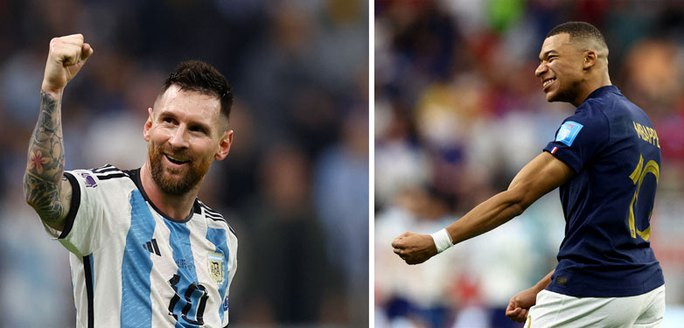 Messi và Mbappé - vinh quang cao nhất của World Cup 2022 sẽ gọi tên ai?. Ảnh: REUTERS