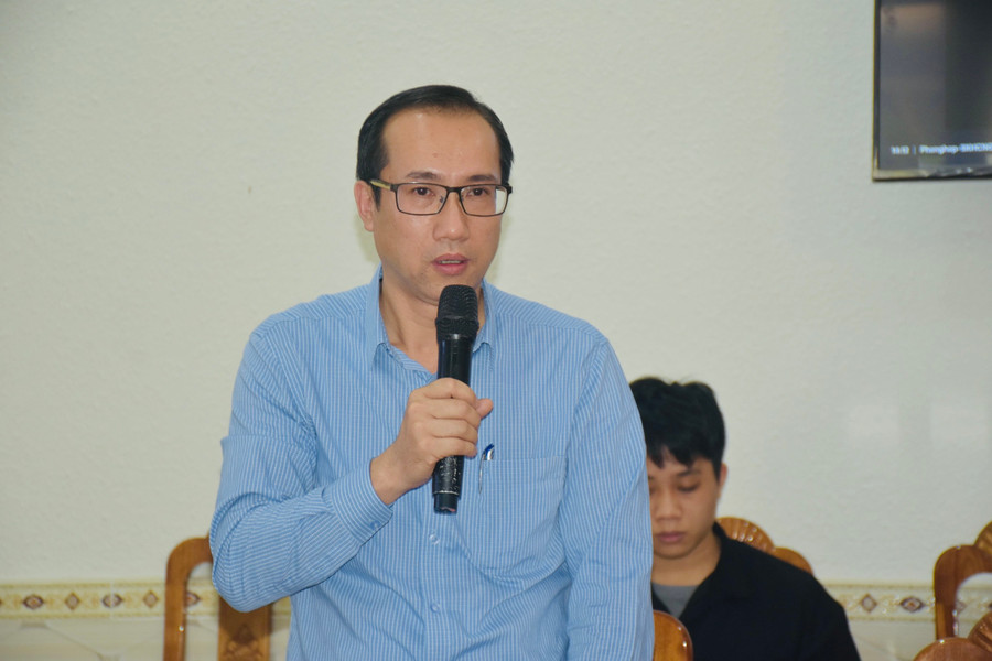 Tiến sĩ Đỗ Đức Nam-Chủ nhiệm đề tài báo cáo kết quả nghiên cứu tại hội nghị. Ảnh: Trần Dung Tiến sĩ Đỗ Đức Nam-Chủ nhiệm đề tài báo cáo kết quả nghiên cứu tại hội nghị. Ảnh: Trần Dung