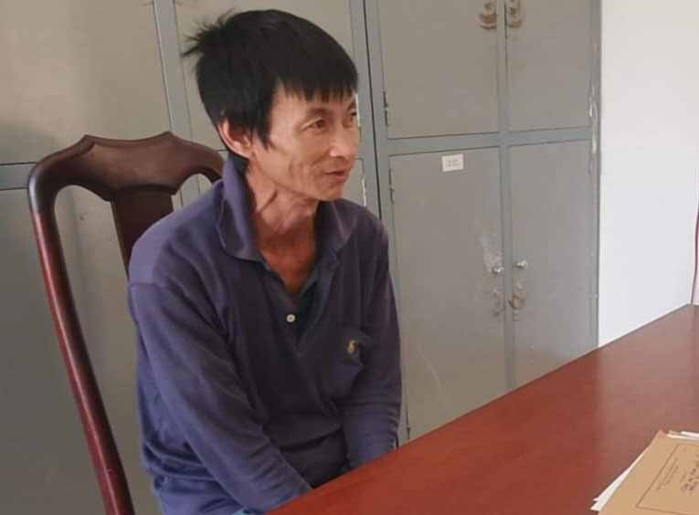 Bị can Mạc Văn Sơn tại cơ quan công an. Ảnh: Công an cung cấp