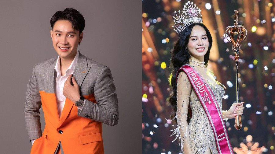 Thịnh Nguyễn tiết lộ trang phục dạ hội của Thanh Thủy lấy ý tưởng từ chiếc vương miện Hoa hậu Việt Nam 2022. Ảnh: NVCC