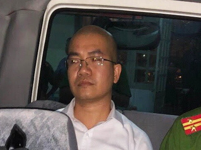 Nguyễn Thái Luyện thời điểm bị bắt giữ. Ảnh: Công an Nguyễn Thái Luyện thời điểm bị bắt giữ. Ảnh: Công an