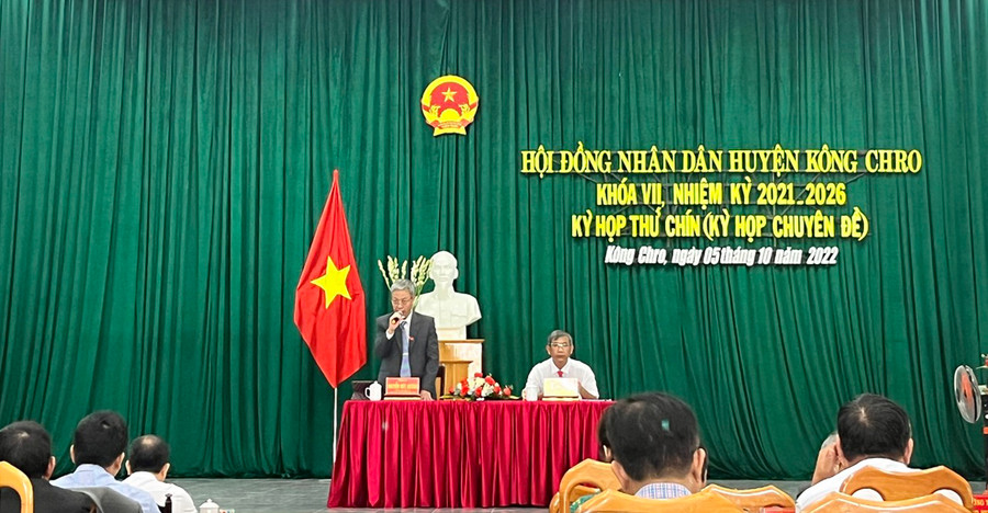 HĐND huyện Kông Chro chú trọng nâng cao chất lượng giám sát. Ảnh: Thiên Di HĐND huyện Kông Chro chú trọng nâng cao chất lượng giám sát