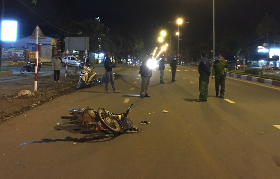 Hiện trường vụ tai nạn. Ảnh: Hà Phương