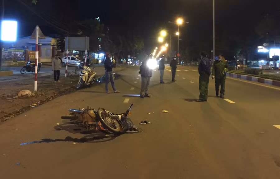 Hiện trường vụ tai nạn. Ảnh: Hà Phương