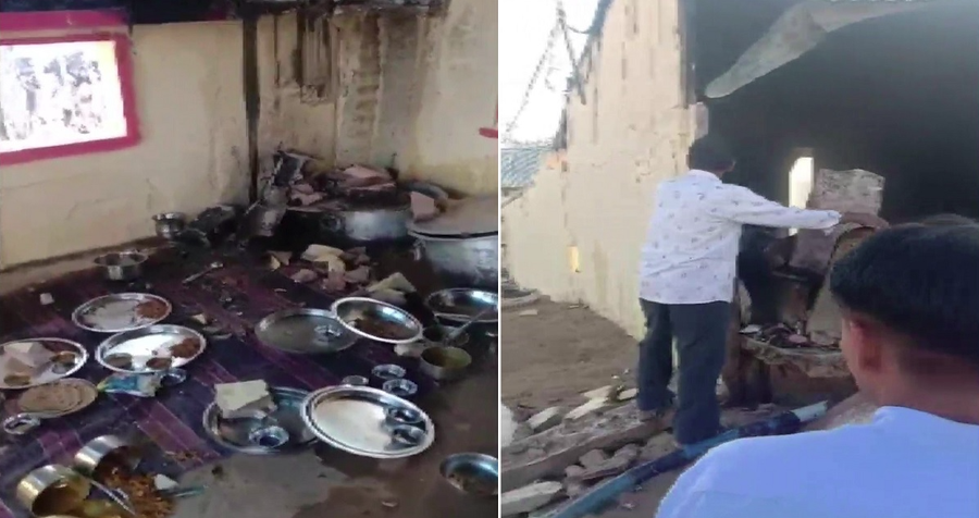 Hiện trường căn bếp nấu nướng cho đám cưới. Ảnh chụp từ ANI