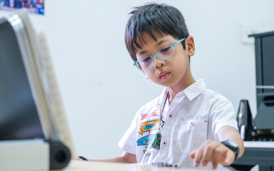 Lữ Hoài Thương được đặc cách học vượt 2 lớp Ảnh: Quang Phương