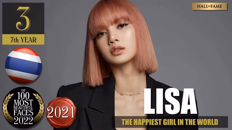 Lisa của Blackpink năm nay chỉ đứng top 3 trong bảng xếp hạng 100 gương mặt đẹp nhất thế giới. Ảnh: TC Candler.