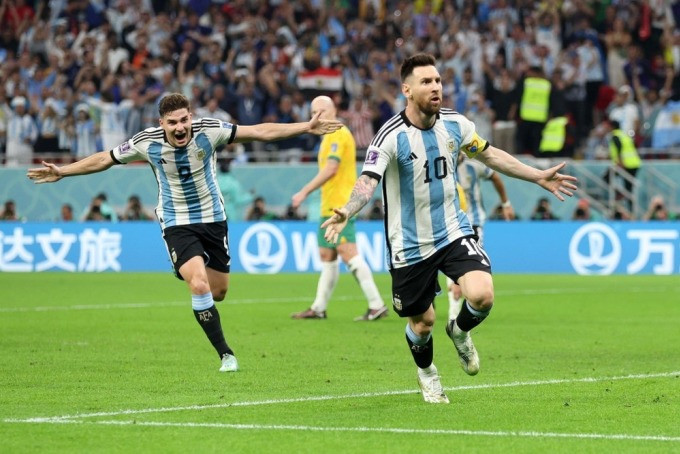 Messi đã tỏa sáng đúng lúc mang về bàn mở tỷ số cho Argentina. Ảnh: FIFA Messi đã tỏa sáng đúng lúc mang về bàn mở tỷ số cho Argentina. Ảnh: FIFA