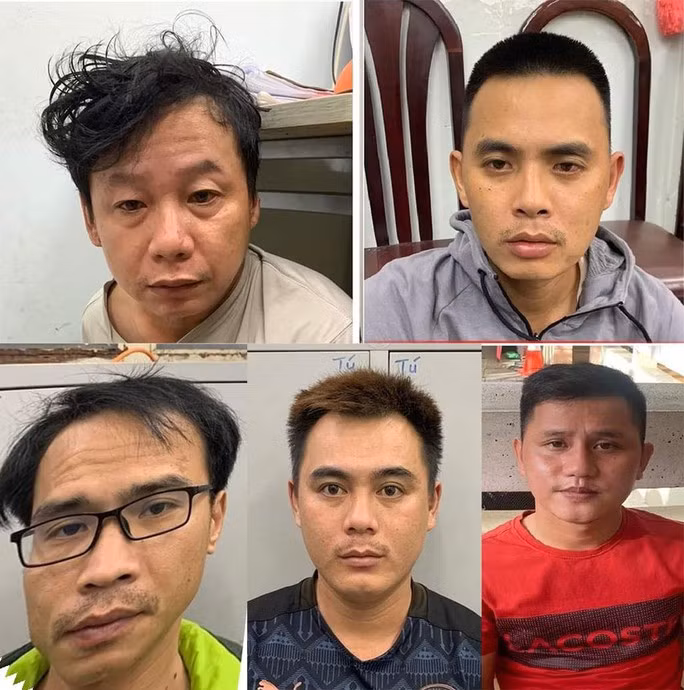 Các đối tượng tại cơ quan công an - ảnh CACC