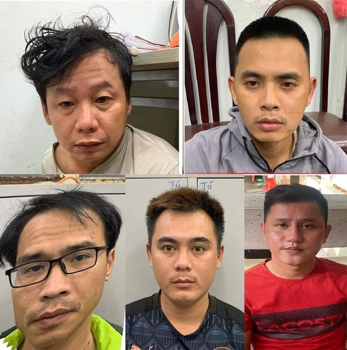 Các đối tượng tại cơ quan công an - Ảnh CACC Các đối tượng tại cơ quan công an - ảnh CACC