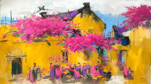  Ngày Tết qua nét bút của tác giả Nguyễn Quốc Thắng. (Ảnh: BTC)