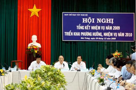 Hội nghị Ban Chỉ đạo Tây Nam Bộ tại TP. Sóc Trăng.