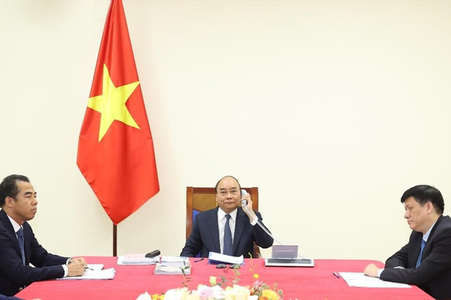 Thủ tướng Nguyễn Xuân Phúc điện đàm với Thủ tướng Đức Angela Merkel. Ảnh: Bộ Ngoại giao Thủ tướng Nguyễn Xuân Phúc điện đàm với Thủ tướng Đức Angela Merkel. Ảnh: Bộ Ngoại giao