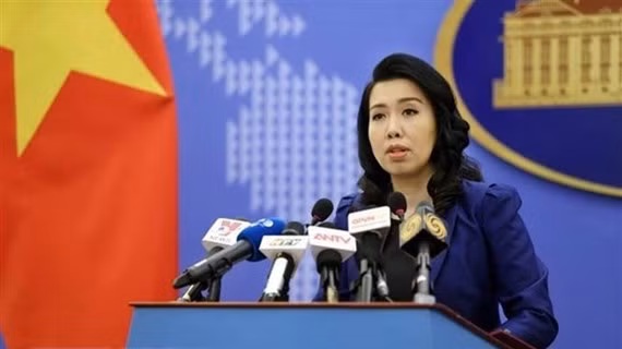  Người phát ngôn Bộ Ngoại giao Lê Thị Thu Hằng. (Ảnh: Dương Giang/TTXVN)