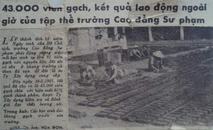 Một bài báo về chuyện học sinh làm gạch Một bài báo về chuyện học sinh làm gạch
