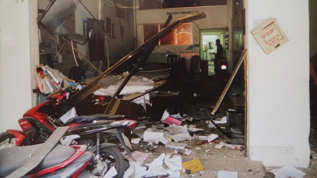 Hiện trường vụ khủng bố. Ảnh: Công an cung cấp Hiện trường vụ khủng bố. Ảnh: Công an cung cấp