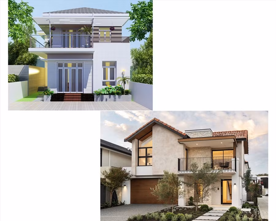 Nổi bật, sang trọng và tinh tế với mẫu thiết kế nhà tầng phong cách Châu Âu. Đồ hoạ: Tuệ Nghi