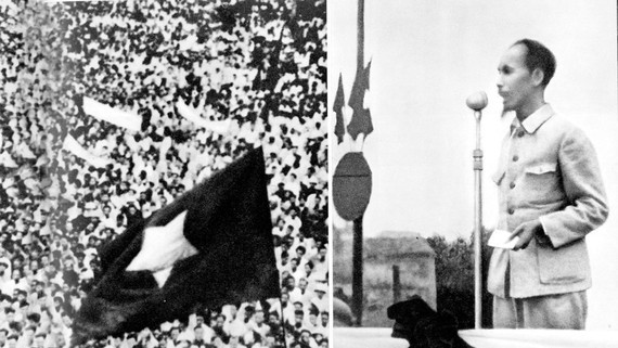  Chủ tịch Hồ Chí Minh đọc Tuyên ngôn Độc lập 2-9-1945. Ảnh: TƯ LIỆU