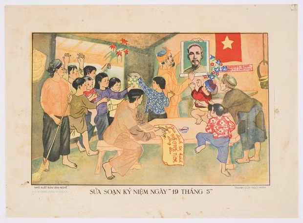  Một tác phẩm tại thư viện. (Ảnh: PV/TTXVN)