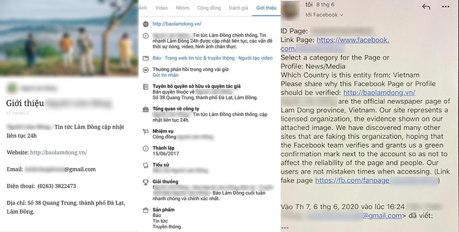 Trang fanpage giả mạo Báo điện tử Lâm Đồng.