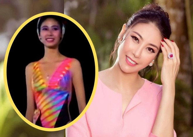 Hà Kiều Anh tung clip đăng quang Hoa hậu năm 16 tuổi ẢNH: FBNV