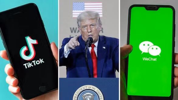 Tổng thống Trump đã ký sắc lệnh hành pháp cấm mọi tổ chức và cá nhân tại Mỹ giao dịch với công ty mẹ của TikTok và WeChat - Ảnh chụp màn hình