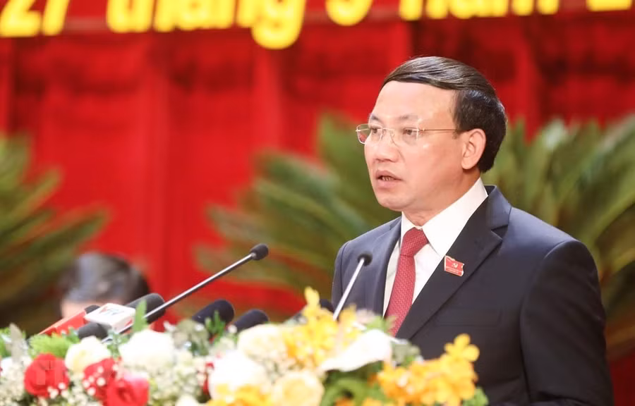 Bí thư Tỉnh ủy Quảng Ninh Nguyễn Xuân Ký nhiệm kỳ 2020 - 2025 phát biểu tại Đại hội. (Ảnh: Văn Đức/TTXVN) Bí thư Tỉnh ủy Quảng Ninh Nguyễn Xuân Ký nhiệm kỳ 2020 - 2025 phát biểu tại Đại hội. (Ảnh: Văn Đức/TTXVN)