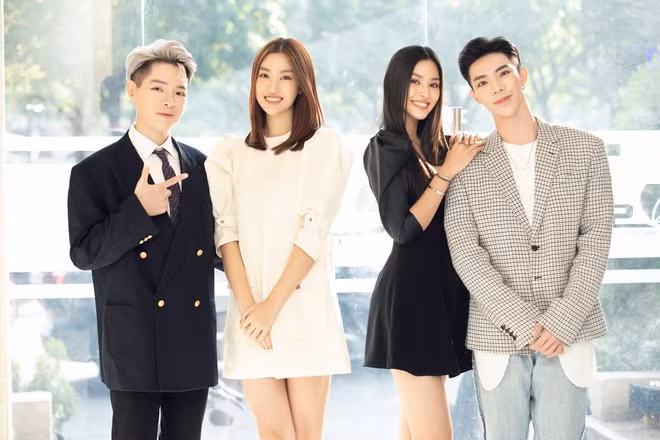 Hai cặp đôi gây chú ý trong các MV ca nhạc bất ngờ hội ngộ trong talkshow Hoa hậu Việt Nam 2020 ẢNH: BTC