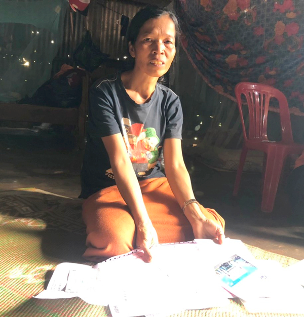 Bà Maih đang phải chống chọi với nhiều bệnh tật. Ảnh: Anh Huy