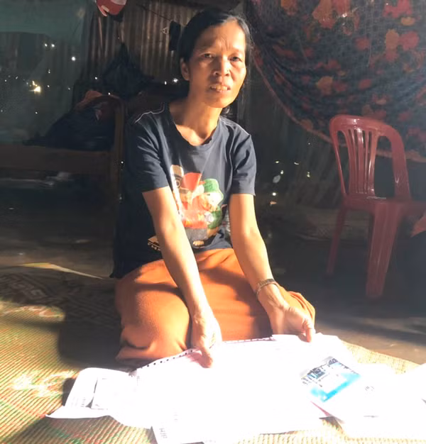 Bà Maih đang phải chống chọi với nhiều bệnh tật. Ảnh: Anh Huy