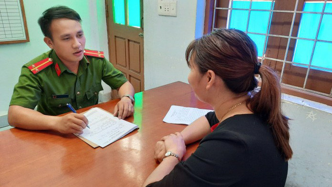 Bà N.T.H.X làm việc với cơ quan điều tra