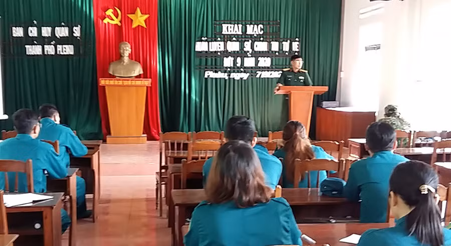 Quang cảnh lớp huấn luyện. Ảnh: Hà Phương