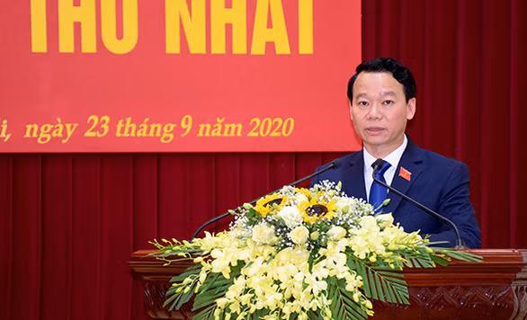  Ông Đỗ Đức Duy trong ngày được bầu làm Bí thư Tỉnh ủy Yên Bái - Ảnh: Báo YÊN BÁI