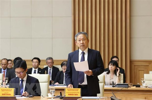 Ông Yamada Takio, Đại sứ Đặc mệnh Toàn quyền Nhật Bản tại Việt Nam phát biểu. (Ảnh: Thống Nhất/TTXVN) Ông Yamada Takio, Đại sứ Đặc mệnh Toàn quyền Nhật Bản tại Việt Nam phát biểu. (Ảnh: Thống Nhất/TTXVN)