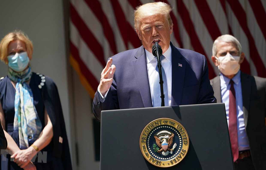 Tổng thống Mỹ Donald Trump tại cuộc họp báo ở Washington, DC, Mỹ, ngày 15/9/2020. (Ảnh: AFP/TTXVN)