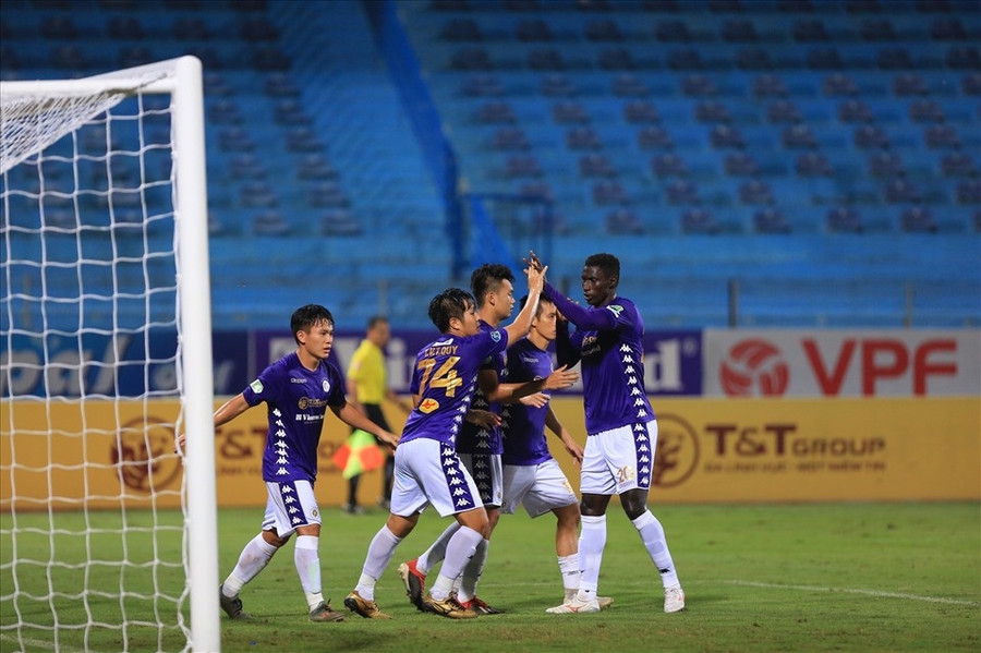 Câu lạc bộ Hà Nội đánh bại Viettel nhờ sức mạnh tập thể: Ảnh: Minh Dân