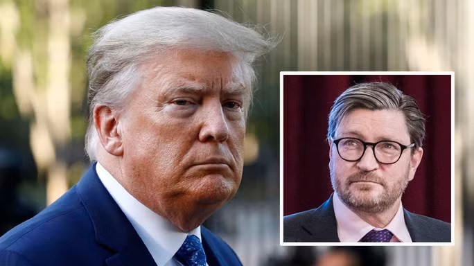 Nghị sĩ cánh hữu Na Uy Christian Tybring-Gjedde (ảnh nhỏ) đã đề cử giải Nobel Hòa bình năm 2021 dành cho Tổng thống Mỹ Donald Trump. Ảnh: NTB Scanpix