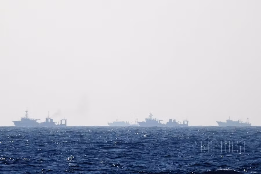 4 tàu dân binh bảo vệ Hải Dương địa chất 8, tháng 7.2019 ẢNH: MAI THANH HẢI