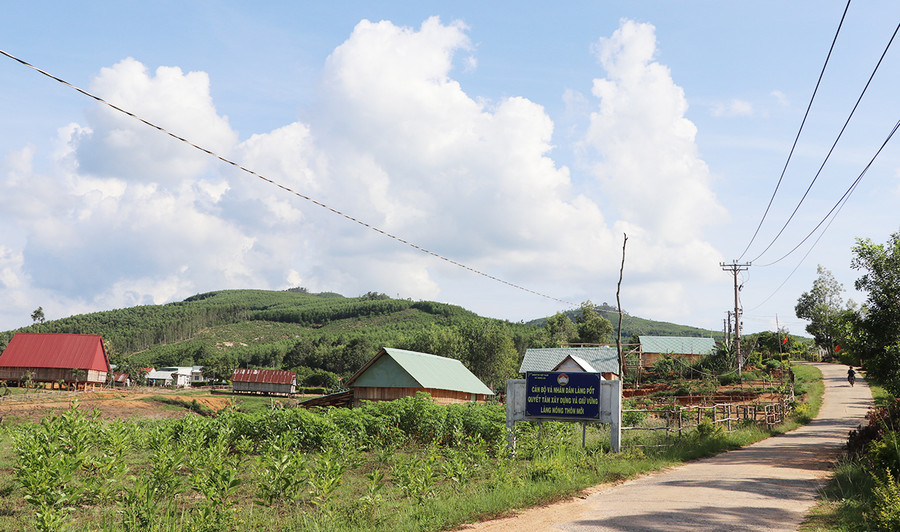 Đến nay làng Pốt (xã Song An, thị xã An Khê) đã đạt 12/19 tiêu chí NTM. Ảnh: Ngọc Minh Đến nay làng Pốt, xã Song An, thị xã An Khê đã đạt 12/19 tiêu chí xây dựng làng NTM. Ảnh: Ngọc Minh