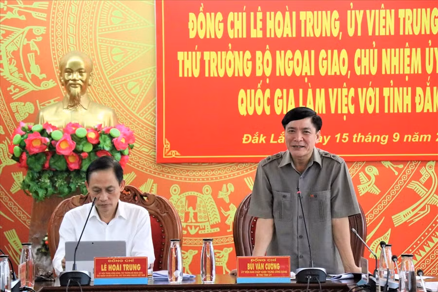 Uỷ viên Trung ương Đảng Bí thư Đắk Lắk Bùi Văn Cường. Ảnh: Tuấn Anh