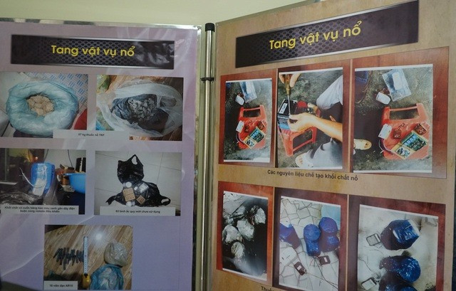 Tang vật vụ nổ. Ảnh: Công an cung cấp Tang vật vụ nổ. Ảnh: Công an cung cấp