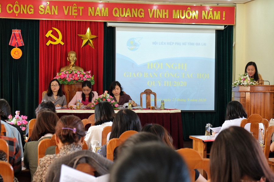 Hội nghị đánh giác các hoạt động nổi bật trong quý III, bàn phương hướng nhiệm vụ quý IV. Ảnh: Nguyên Bình