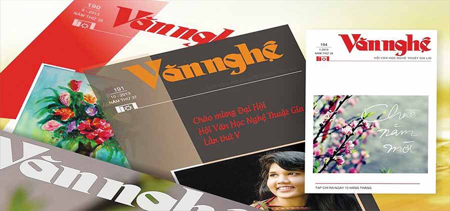 Một số ấn phẩm của Tạp chí Văn nghệ Gia Lai. Ảnh: Nguyên Bình