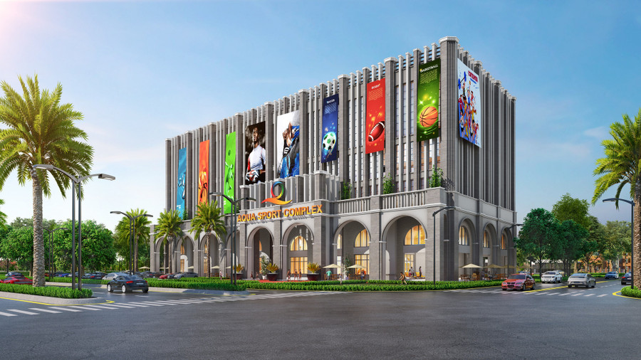 Phối cảnh trung tâm thể thao đa năng Aqua Sport Complex quy mô hơn 8.000 m2.