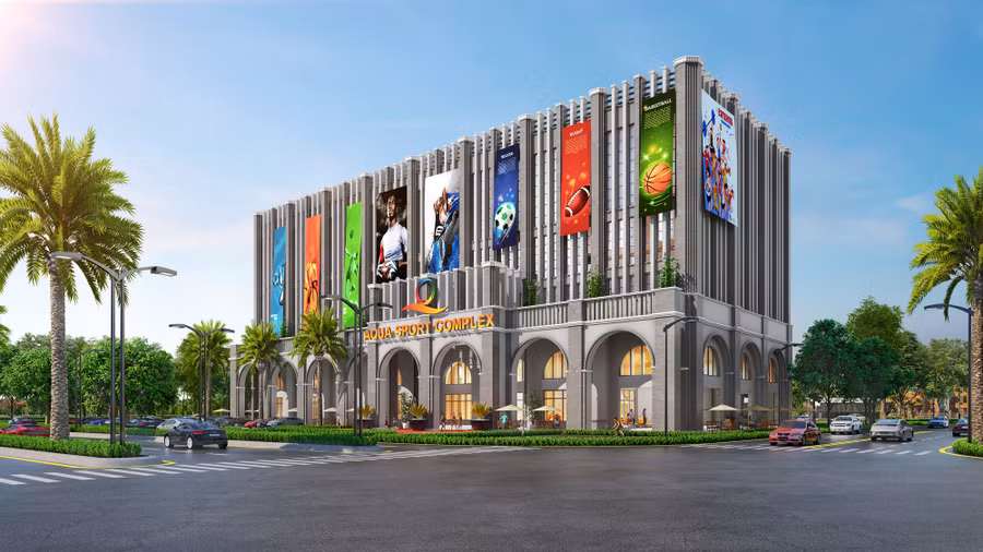 Phối cảnh trung tâm thể thao đa năng Aqua Sport Complex quy mô hơn 8.000 m2.