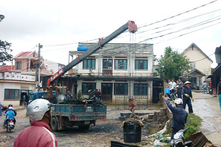 Hiện trường vụ cháy. Ảnh: Ngô Khắc Lịch