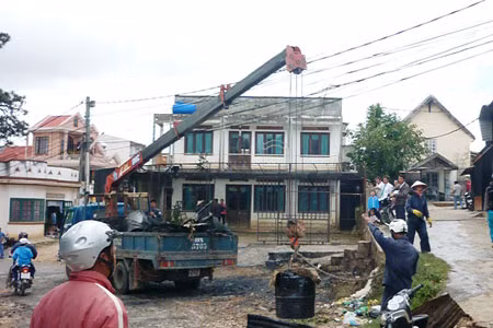 Hiện trường vụ cháy. Ảnh: Ngô Khắc Lịch