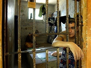 Phạm nhân trong một nhà tù ở Brazil.