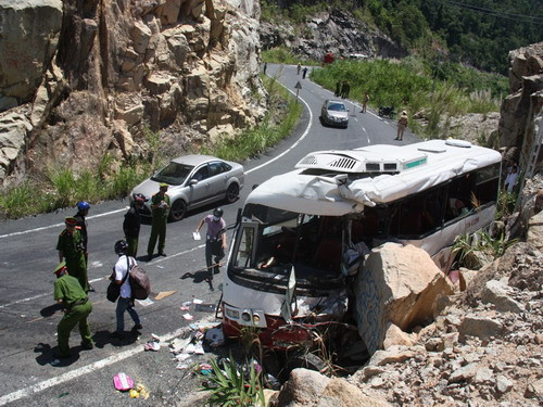 Hiện trường vụ tại nạn.