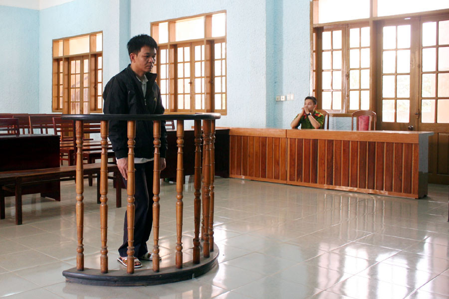 Bị cáo Hoàng An tại phiên tòa. Ảnh: L.V.N Bị cáo Hoàng An tại phiên tòa. Ảnh: L.V.N